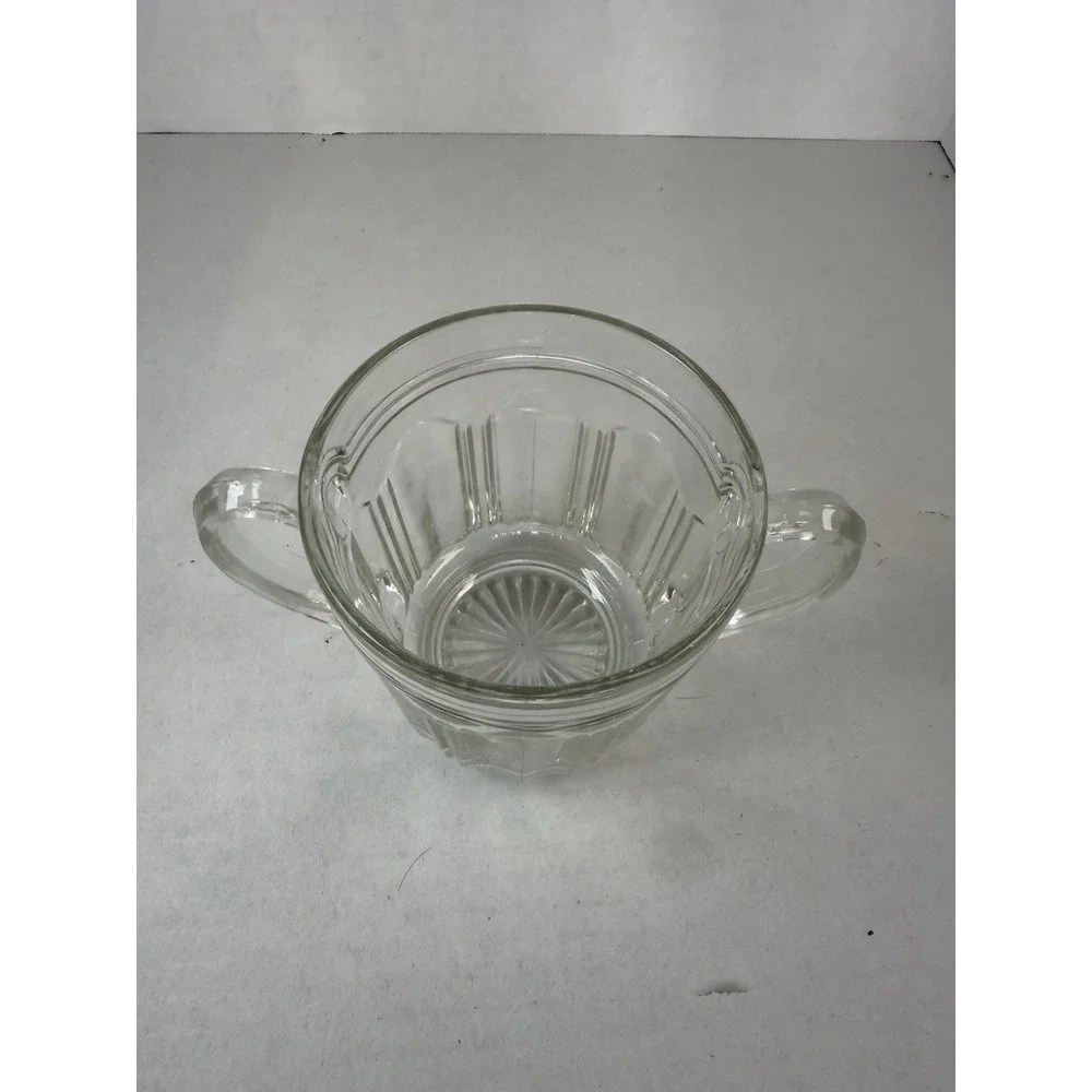 Anchor Hocking Colonial Knife Fork Crystal Clear Sugar Bowl Depression Glass